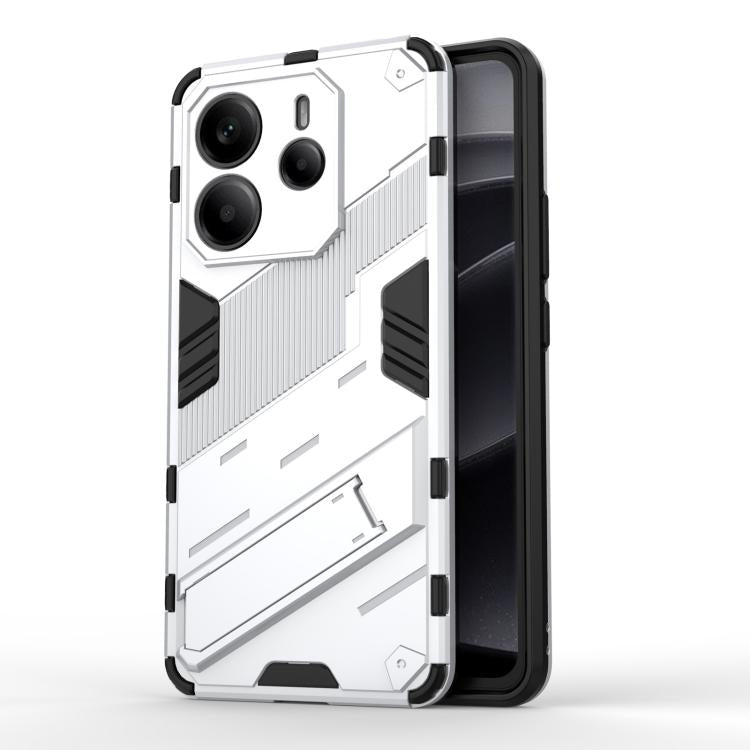 Punk Armor 2 in 1 PC + TPU Phone Case with Holder, For Redmi Note 14 Pro 4G, For Redmi Note 14 4G 163.25mm, For Redmi Note 14 5G