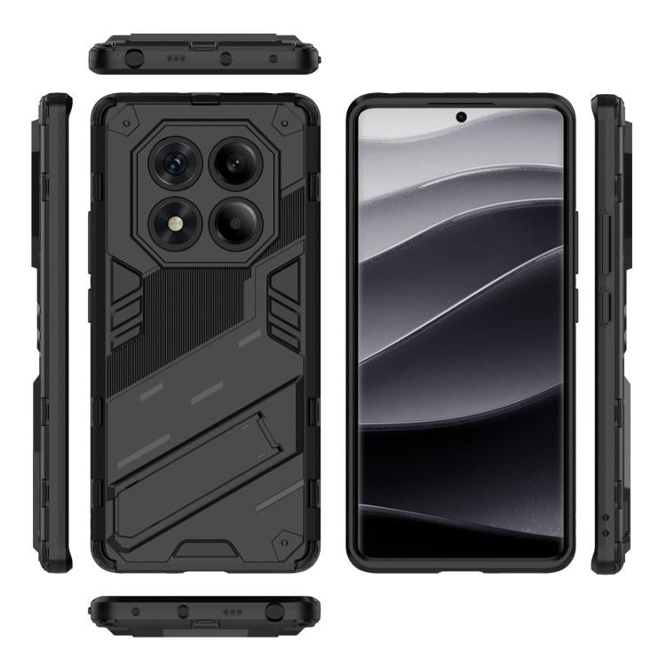 Punk Armor 2 in 1 PC + TPU Phone Case with Holder, For Redmi Note 14 Pro 4G, For Redmi Note 14 4G 163.25mm, For Redmi Note 14 5G