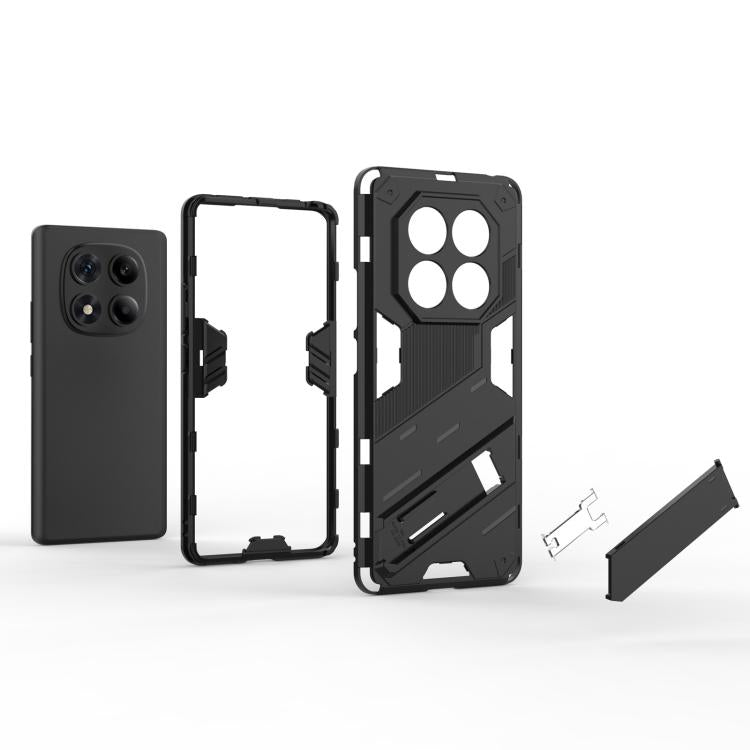Punk Armor 2 in 1 PC + TPU Phone Case with Holder, For Redmi Note 14 Pro 4G, For Redmi Note 14 4G 163.25mm, For Redmi Note 14 5G