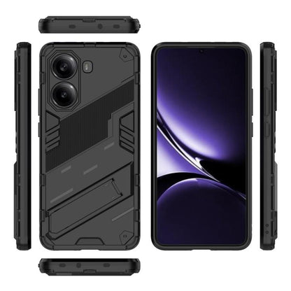 Punk Armor 2 in 1 PC + TPU Phone Case with Holder, For Redmi Note Turbo 4, For Redmi Note 14 Pro 4G, For Redmi Note 14 4G 163.25mm
