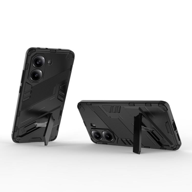 Punk Armor 2 in 1 PC + TPU Phone Case with Holder, For Redmi Note Turbo 4, For Redmi Note 14 Pro 4G, For Redmi Note 14 4G 163.25mm
