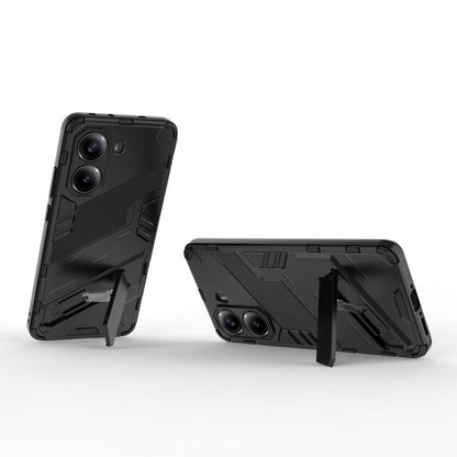 Punk Armor 2 in 1 PC + TPU Phone Case with Holder, For Redmi Note Turbo 4, For Redmi Note 14 Pro 4G, For Redmi Note 14 4G 163.25mm