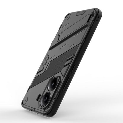 Punk Armor 2 in 1 PC + TPU Phone Case with Holder, For Redmi Note Turbo 4, For Redmi Note 14 Pro 4G, For Redmi Note 14 4G 163.25mm