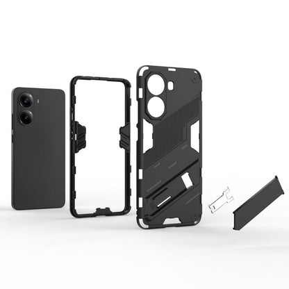 Punk Armor 2 in 1 PC + TPU Phone Case with Holder, For Redmi Note Turbo 4, For Redmi Note 14 Pro 4G, For Redmi Note 14 4G 163.25mm
