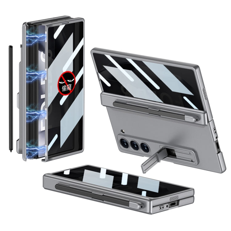 GKK Integrated Anti Peep Full Coverage Magnetic Fold Phone Case with Pen Slot, Not Included Pen, For Samsung Galaxy Z Fold6