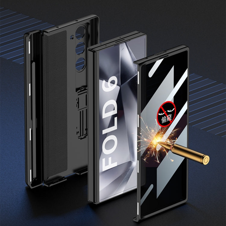GKK Integrated Anti Peep Full Coverage Magnetic Fold Phone Case with Pen Box, Not Included Pen, For Samsung Galaxy Z Fold6