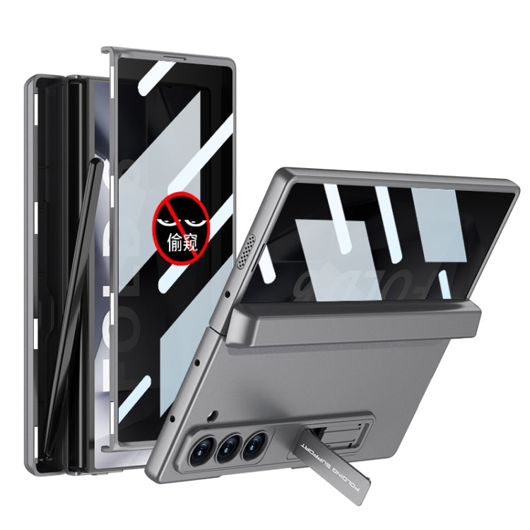 GKK Integrated Anti Peep Full Coverage Magnetic Fold Phone Case with Pen Box, Not Included Pen, For Samsung Galaxy Z Fold6