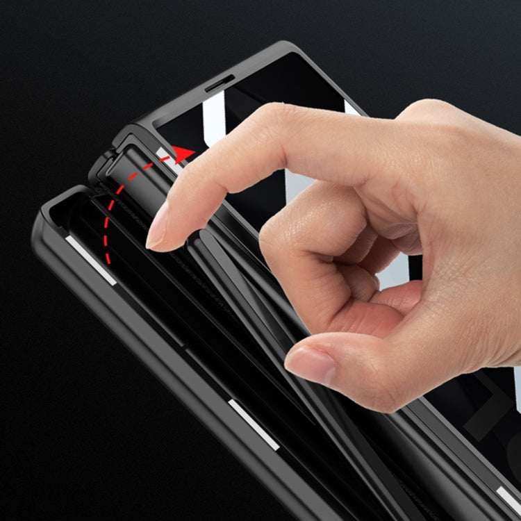 GKK Integrated Anti Peep Full Coverage Magnetic Fold Phone Case with Pen Box, Not Included Pen, For Samsung Galaxy Z Fold6