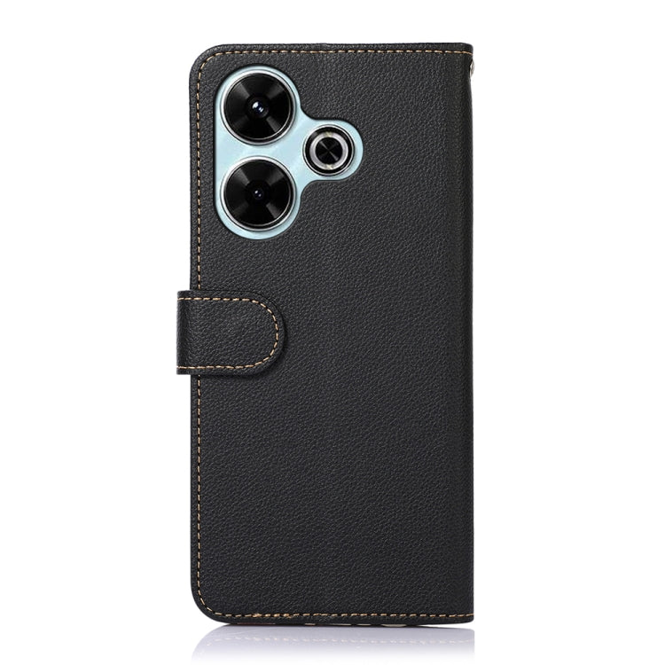 KHAZNEH Litchi Texture Leather RFID Phone Case