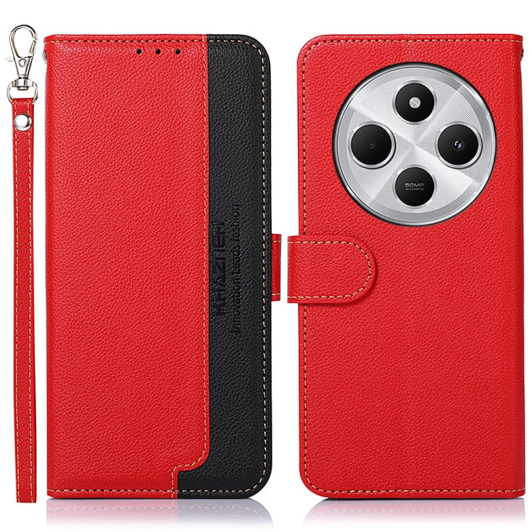 KHAZNEH Litchi Texture Leather RFID Phone Case