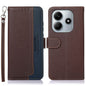 KHAZNEH Litchi Texture Leather RFID Phone Case, For Redmi Note 14 4G Global 163.25mm, For Redmi 14C 4G, For Xiaomi Redmi 13 4G