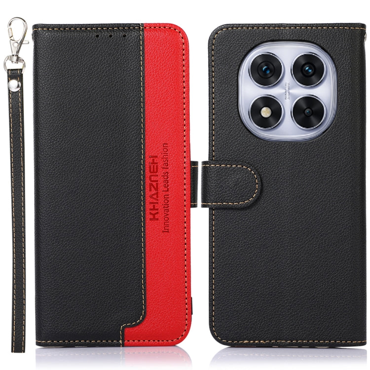 KHAZNEH Litchi Texture Leather RFID Phone Case, For Redmi Note 14 4G 164.84mm, For Redmi Turbo 4 Pro, For Redmi Turbo 4, For Redmi Note 14 Pro 4G / 14 Pro+ 5G Global, For Redmi Note 14 4G Global 163.25mm, For Redmi 14C 4G