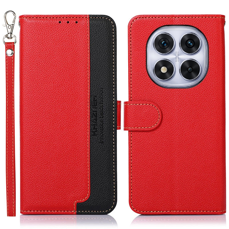 KHAZNEH Litchi Texture Leather RFID Phone Case, For Redmi Note 14 4G 164.84mm, For Redmi Turbo 4 Pro, For Redmi Turbo 4, For Redmi Note 14 Pro 4G / 14 Pro+ 5G Global, For Redmi Note 14 4G Global 163.25mm, For Redmi 14C 4G