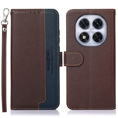 KHAZNEH Litchi Texture Leather RFID Phone Case, For Redmi Note 14 4G 164.84mm, For Redmi Turbo 4 Pro, For Redmi Turbo 4, For Redmi Note 14 Pro 4G / 14 Pro+ 5G Global, For Redmi Note 14 4G Global 163.25mm, For Redmi 14C 4G