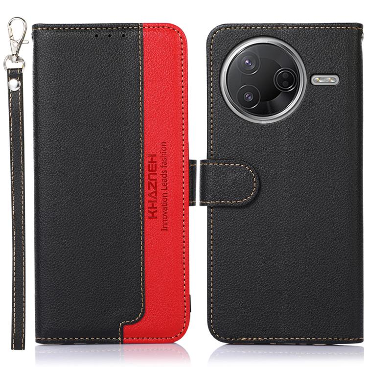 KHAZNEH Litchi Texture Leather RFID Phone Case, For Redmi Note 14S 4G, For Redmi K80 / K80 Pro, For Redmi Note 14 4G 164.84mm, For Redmi Turbo 4 Pro, For Redmi Turbo 4, For Redmi Note 14 Pro 4G / 14 Pro+ 5G Global
