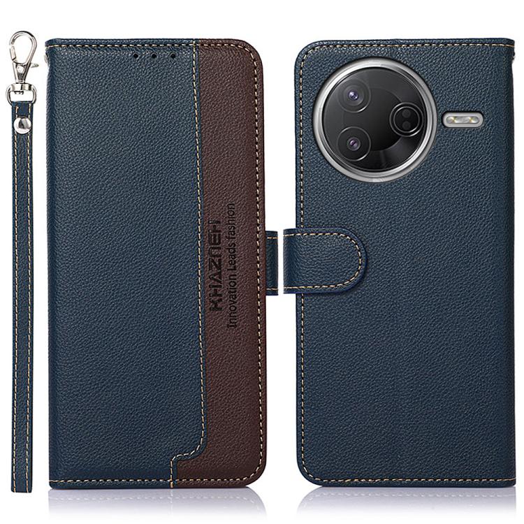 KHAZNEH Litchi Texture Leather RFID Phone Case, For Redmi Note 14S 4G, For Redmi K80 / K80 Pro, For Redmi Note 14 4G 164.84mm, For Redmi Turbo 4 Pro, For Redmi Turbo 4, For Redmi Note 14 Pro 4G / 14 Pro+ 5G Global