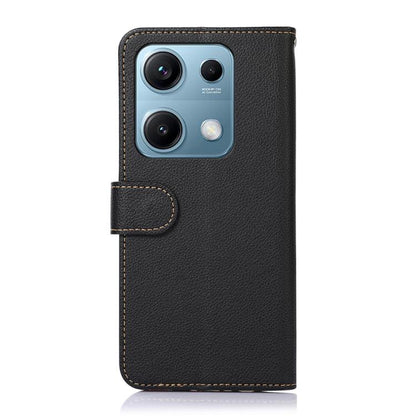 KHAZNEH Litchi Texture Leather RFID Phone Case, For Redmi Note 14S 4G, For Redmi K80 / K80 Pro, For Redmi Note 14 4G 164.84mm, For Redmi Turbo 4 Pro, For Redmi Turbo 4, For Redmi Note 14 Pro 4G / 14 Pro+ 5G Global