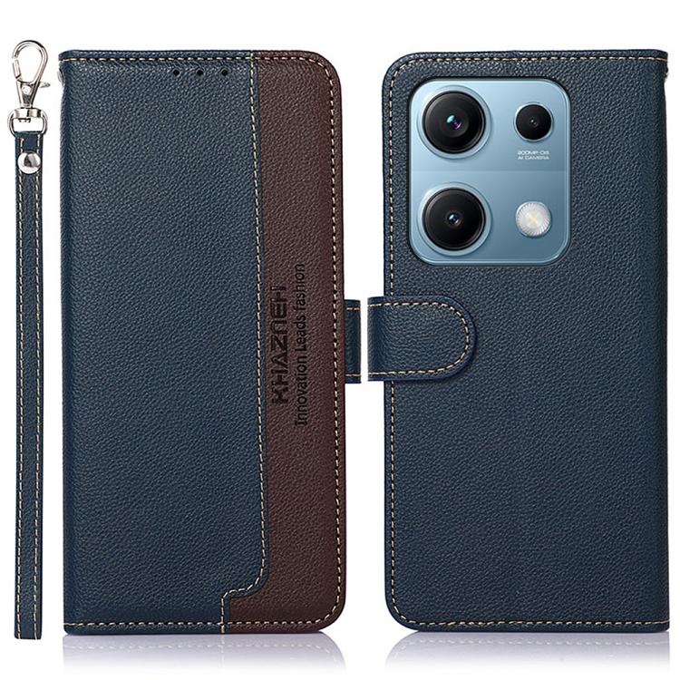 KHAZNEH Litchi Texture Leather RFID Phone Case, For Redmi Note 14S 4G, For Redmi K80 / K80 Pro, For Redmi Note 14 4G 164.84mm, For Redmi Turbo 4 Pro, For Redmi Turbo 4, For Redmi Note 14 Pro 4G / 14 Pro+ 5G Global