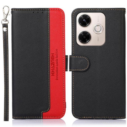 KHAZNEH Litchi Texture Leather RFID Phone Case, For Redmi 15C 5G / 4G Global 171mm/Poco C85 4G, For Redmi 13X, For Redmi A5 4G 173.3mm, For Redmi A5 4G 171.7mm / Poco C71, For Redmi Note 14S 4G, For Redmi K80 / K80 Pro