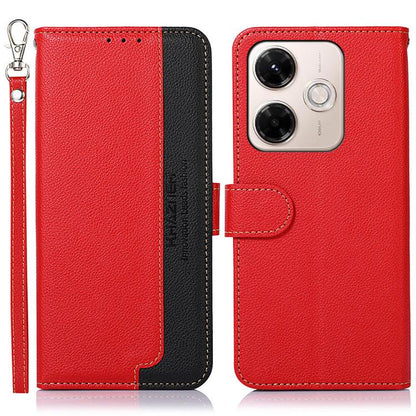 KHAZNEH Litchi Texture Leather RFID Phone Case, For Redmi 15C 5G / 4G Global 171mm/Poco C85 4G, For Redmi 13X, For Redmi A5 4G 173.3mm, For Redmi A5 4G 171.7mm / Poco C71, For Redmi Note 14S 4G, For Redmi K80 / K80 Pro