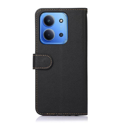 KHAZNEH Litchi Texture Leather RFID Phone Case, For Redmi 15C 5G / 4G Global 171mm/Poco C85 4G, For Redmi 13X, For Redmi A5 4G 173.3mm, For Redmi A5 4G 171.7mm / Poco C71, For Redmi Note 14S 4G, For Redmi K80 / K80 Pro