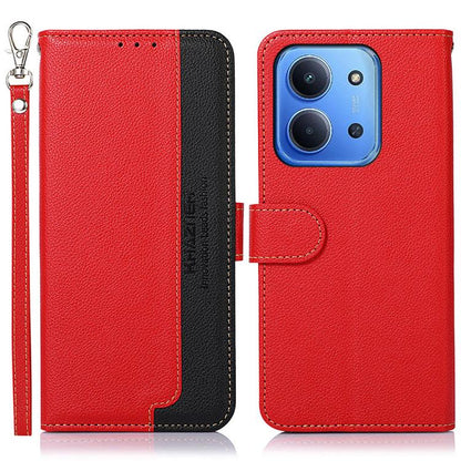 KHAZNEH Litchi Texture Leather RFID Phone Case, For Redmi 15 5G Global / 15 4G SEA, For Redmi 15 5G / 4G EU 171mm, For Redmi 15C 5G / 4G Global 171mm/Poco C85 4G, For Redmi 13X, For Redmi A5 4G 173.3mm, For Redmi A5 4G 171.7mm / Poco C71
