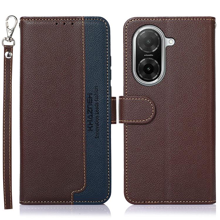 KHAZNEH Litchi Texture Leather RFID Phone Case, For Redmi 15C 5G / 4G Global 171mm/Poco C85 4G, For Redmi 13X, For Redmi A5 4G 173.3mm, For Redmi A5 4G 171.7mm / Poco C71, For Redmi Note 14S 4G, For Redmi K80 / K80 Pro