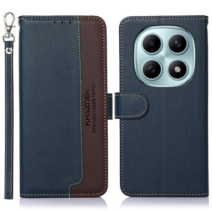 KHAZNEH Litchi Texture Leather RFID Phone Case, For Redmi K90 Pro Max/Poco F8 Ultra, For Redmi K90/Poco F8 Pro, For Redmi Note 15 Pro+ 5G Global 163.3mm, For Redmi Note 15 Pro 5G Global 163.6mm, For Redmi Note 15 5G Global 164mm������������������������...