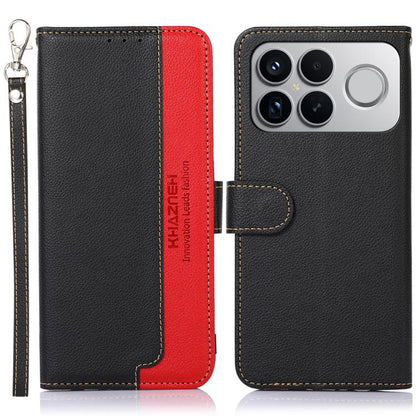 KHAZNEH Litchi Texture Leather RFID Phone Case, For Redmi K90 Pro Max/Poco F8 Ultra, For Redmi K90/Poco F8 Pro, For Redmi Note 15 Pro+ 5G Global 163.3mm, For Redmi Note 15 Pro 5G Global 163.6mm, For Redmi Note 15 5G Global 164mm������������������������...