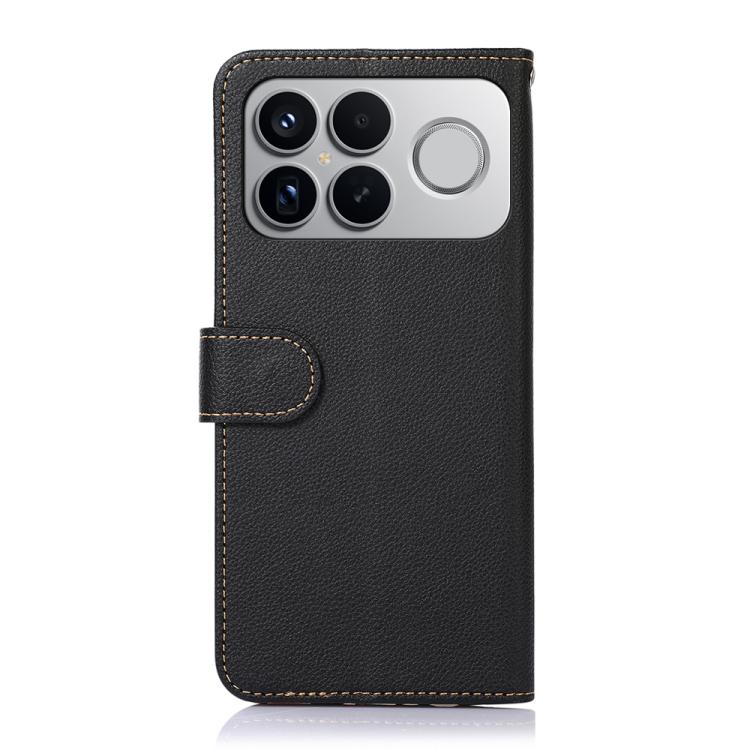 KHAZNEH Litchi Texture Leather RFID Phone Case, For Redmi K90 Pro Max/Poco F8 Ultra, For Redmi K90/Poco F8 Pro, For Redmi Note 15 Pro+ 5G Global 163.3mm, For Redmi Note 15 Pro 5G Global 163.6mm, For Redmi Note 15 5G Global 164mm������������������������...