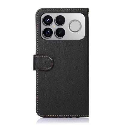 KHAZNEH Litchi Texture Leather RFID Phone Case, For Redmi K90 Pro Max/Poco F8 Ultra, For Redmi K90/Poco F8 Pro, For Redmi Note 15 Pro+ 5G Global 163.3mm, For Redmi Note 15 Pro 5G Global 163.6mm, For Redmi Note 15 5G Global 164mm������������������������...