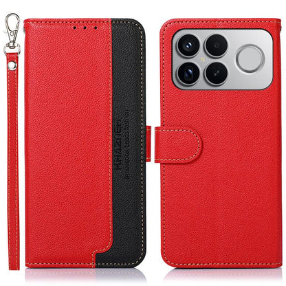 KHAZNEH Litchi Texture Leather RFID Phone Case, For Redmi K90 Pro Max/Poco F8 Ultra, For Redmi K90/Poco F8 Pro, For Redmi Note 15 Pro+ 5G Global 163.3mm, For Redmi Note 15 Pro 5G Global 163.6mm, For Redmi Note 15 5G Global 164mm������������������������...