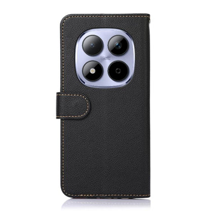 KHAZNEH Litchi Texture Leather RFID Phone Case, For Redmi Note 15 Pro 4G Global 163.2mm, For Redmi K90/Poco F8 Pro, For Redmi Note 15 Pro 5G Global 163.6mm, For Redmi 15C 5G / 4G EU 173mm, For Redmi 15 5G Global / 15 4G SEA, For Redmi 15 5G / 4G EU 171mm