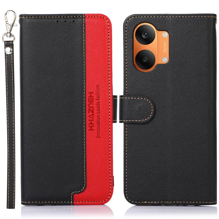 KHAZNEH Litchi Texture Leather RFID Phone Case, For Redmi A7 Pro 171mm/Poco C85x 5G Global, For Redmi Turbo 5 Max / Poco X8 Pro Max, For Redmi Turbo 5 5G / Poco X8 Pro 5G, For Redmi Note 15 Pro+ 5G Global 163.3mm, For Redmi Note 15 5G Global 164mm     ...