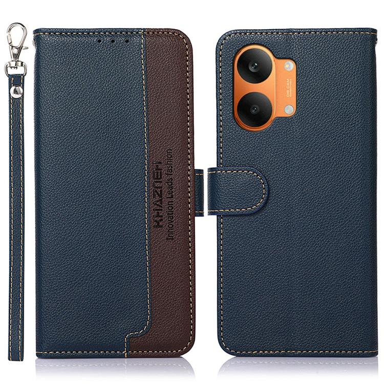 KHAZNEH Litchi Texture Leather RFID Phone Case, For Redmi A7 Pro 171mm/Poco C85x 5G Global, For Redmi Turbo 5 Max / Poco X8 Pro Max, For Redmi Turbo 5 5G / Poco X8 Pro 5G, For Redmi Note 15 Pro+ 5G Global 163.3mm, For Redmi Note 15 5G Global 164mm     ...
