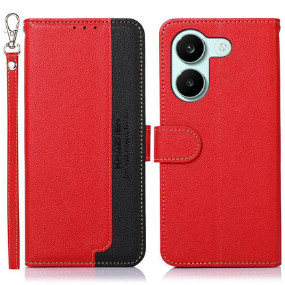 KHAZNEH Litchi Texture Leather RFID Phone Case, For Redmi A7 Pro 171mm/Poco C85x 5G Global, For Redmi Turbo 5 Max / Poco X8 Pro Max, For Redmi Turbo 5 5G / Poco X8 Pro 5G, For Redmi Note 15 Pro+ 5G Global 163.3mm, For Redmi Note 15 5G Global 164mm     ...