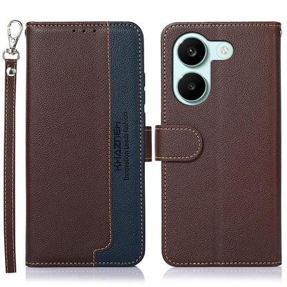 KHAZNEH Litchi Texture Leather RFID Phone Case, For Redmi A7 Pro 171mm/Poco C85x 5G Global, For Redmi Turbo 5 Max / Poco X8 Pro Max, For Redmi Turbo 5 5G / Poco X8 Pro 5G, For Redmi Note 15 Pro+ 5G Global 163.3mm, For Redmi Note 15 5G Global 164mm     ...