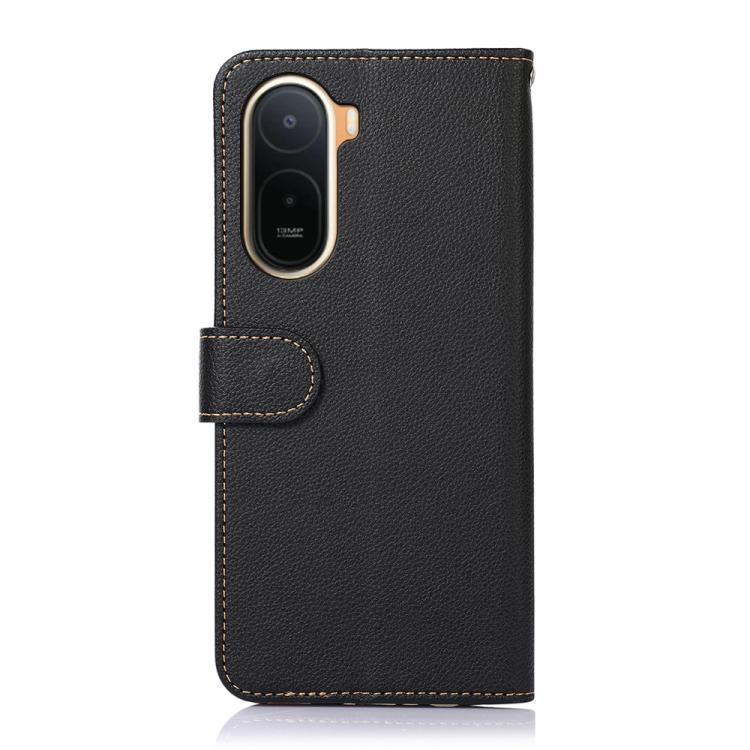 KHAZNEH Litchi Texture Leather RFID Phone Case, For Redmi A7 Pro 171mm/Poco C85x 5G Global, For Redmi Turbo 5 Max / Poco X8 Pro Max, For Redmi Turbo 5 5G / Poco X8 Pro 5G, For Redmi Note 15 Pro+ 5G Global 163.3mm, For Redmi Note 15 5G Global 164mm     ...