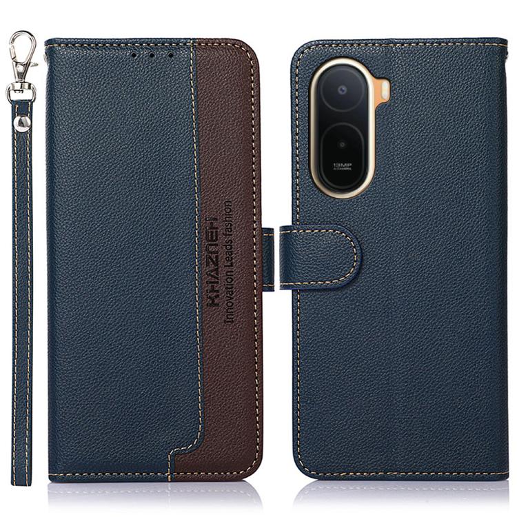KHAZNEH Litchi Texture Leather RFID Phone Case, For Redmi A7 Pro 171mm/Poco C85x 5G Global, For Redmi Turbo 5 Max / Poco X8 Pro Max, For Redmi Turbo 5 5G / Poco X8 Pro 5G, For Redmi Note 15 Pro+ 5G Global 163.3mm, For Redmi Note 15 5G Global 164mm     ...
