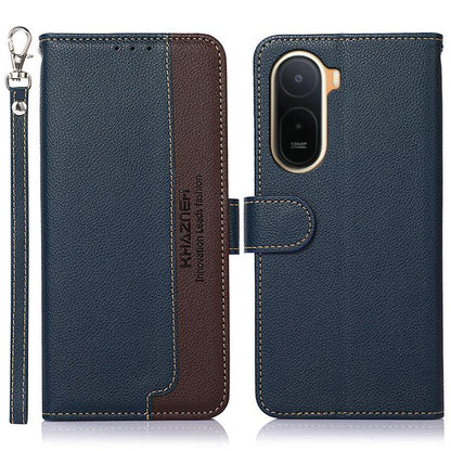 KHAZNEH Litchi Texture Leather RFID Phone Case, For Redmi A7 Pro 171mm/Poco C85x 5G Global, For Redmi Turbo 5 Max / Poco X8 Pro Max, For Redmi Turbo 5 5G / Poco X8 Pro 5G, For Redmi Note 15 Pro+ 5G Global 163.3mm, For Redmi Note 15 5G Global 164mm     ...
