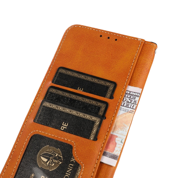 KHAZNEH Cowhide Texture Flip Leather Phone Case