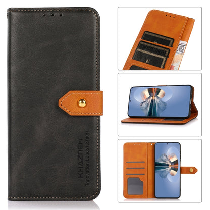 KHAZNEH Cowhide Texture Flip Leather Phone Case