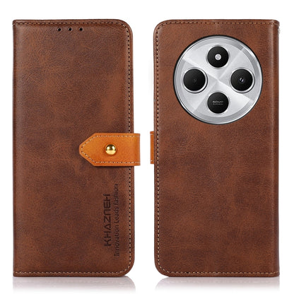 KHAZNEH Cowhide Texture Flip Leather Phone Case, For Redmi K80 / K80 Pro, For Redmi Note 14 4G 164.84mm, For Redmi Turbo 4 Pro, For Xiaomi Redmi Turbo 4, For Redmi 14 4G, For Xiaomi Redmi 13 4G