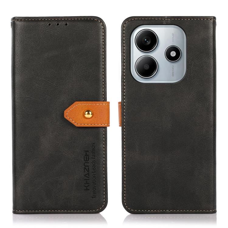 KHAZNEH Cowhide Texture Flip Leather Phone Case, For Redmi K80 / K80 Pro, For Redmi Note 14 4G 164.84mm, For Redmi Turbo 4 Pro, For Xiaomi Redmi Turbo 4, For Redmi 14 4G, For Xiaomi Redmi 13 4G