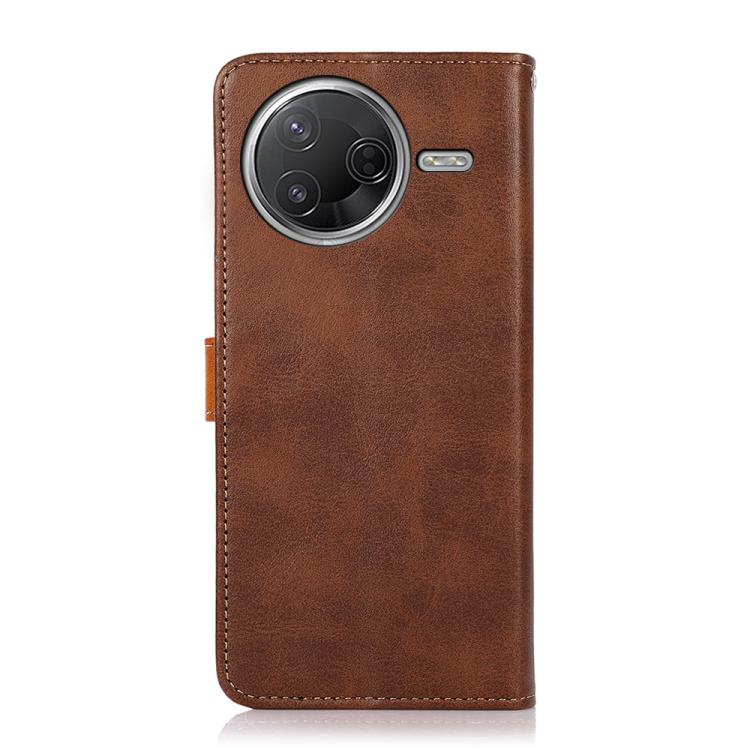 KHAZNEH Cowhide Texture Flip Leather Phone Case, For Redmi K80 / K80 Pro, For Redmi Note 14 4G 164.84mm, For Redmi Turbo 4 Pro, For Xiaomi Redmi Turbo 4, For Redmi 14 4G, For Xiaomi Redmi 13 4G