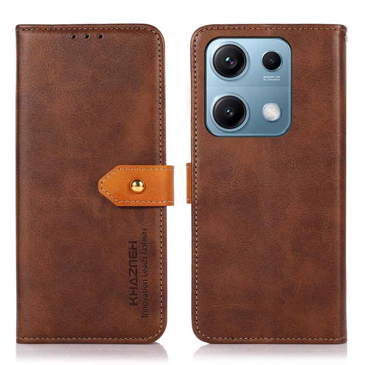 KHAZNEH Cowhide Texture Flip Leather Phone Case, For Redmi 15 5G Global / 15 4G SEA, For Redmi 15 5G / 4G EU 171mm, For Redmi 13X, For Redmi A5 4G 173.3mm, For Redmi A5 4G 171.7mm / Poco C71, For Redmi Note 14S 4G