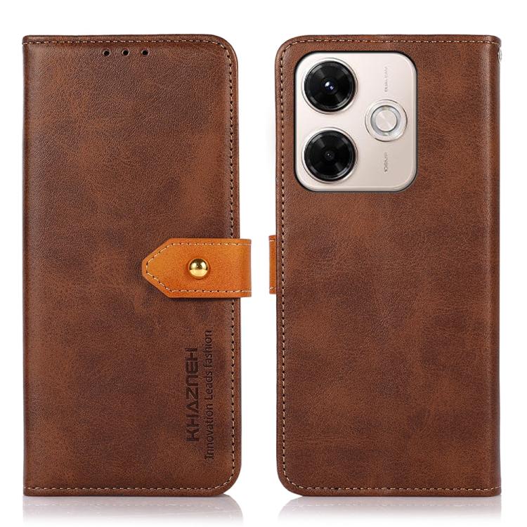 KHAZNEH Cowhide Texture Flip Leather Phone Case, For Redmi 15 5G Global / 15 4G SEA, For Redmi 15 5G / 4G EU 171mm, For Redmi 13X, For Redmi A5 4G 173.3mm, For Redmi A5 4G 171.7mm / Poco C71, For Redmi Note 14S 4G