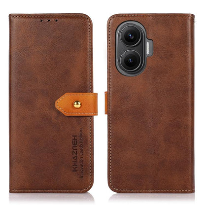 KHAZNEH Cowhide Texture Flip Leather Phone Case, For Redmi Turbo 4 Pro, For Xiaomi Redmi Turbo 4, For Redmi 14 4G, For Xiaomi Redmi 13 4G