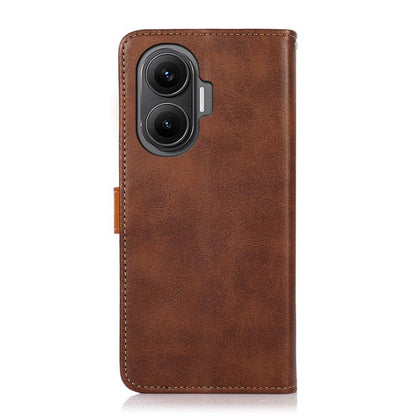 KHAZNEH Cowhide Texture Flip Leather Phone Case, For Redmi Turbo 4 Pro, For Xiaomi Redmi Turbo 4, For Redmi 14 4G, For Xiaomi Redmi 13 4G