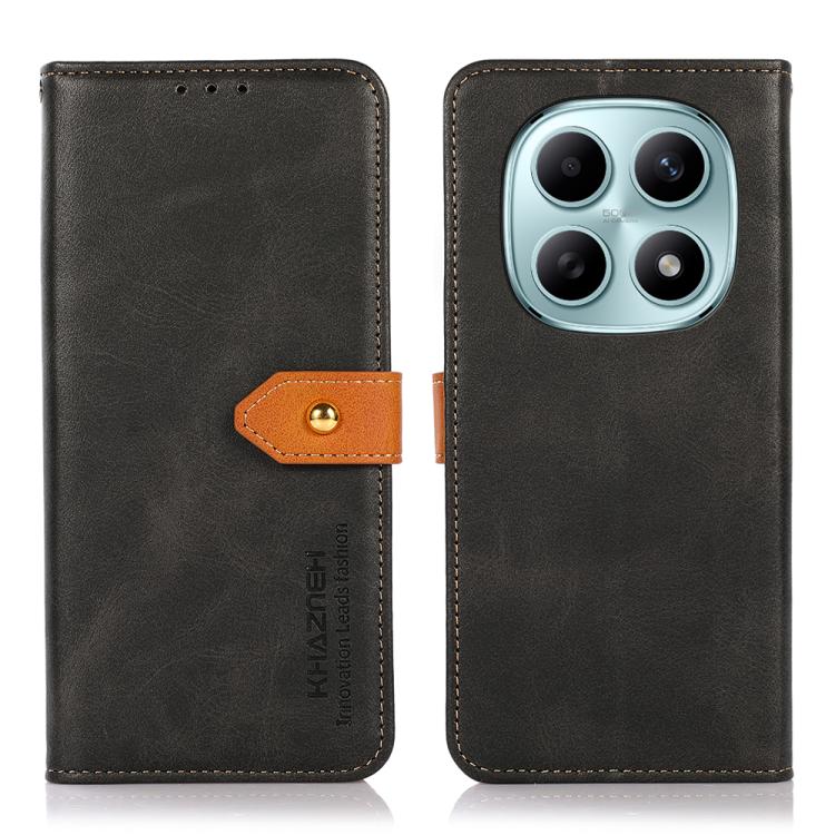 KHAZNEH Cowhide Texture Flip Leather Phone Case, For Redmi K90 Pro Max/Poco F8 Ultra, For Redmi K90/Poco F8 Pro, For Redmi Note 15 Pro+ 5G Global 163.3, For Redmi Note 15 Pro 5G Global 163.6mm, For Redmi Note 15 5G Global 164mm�������������������������...